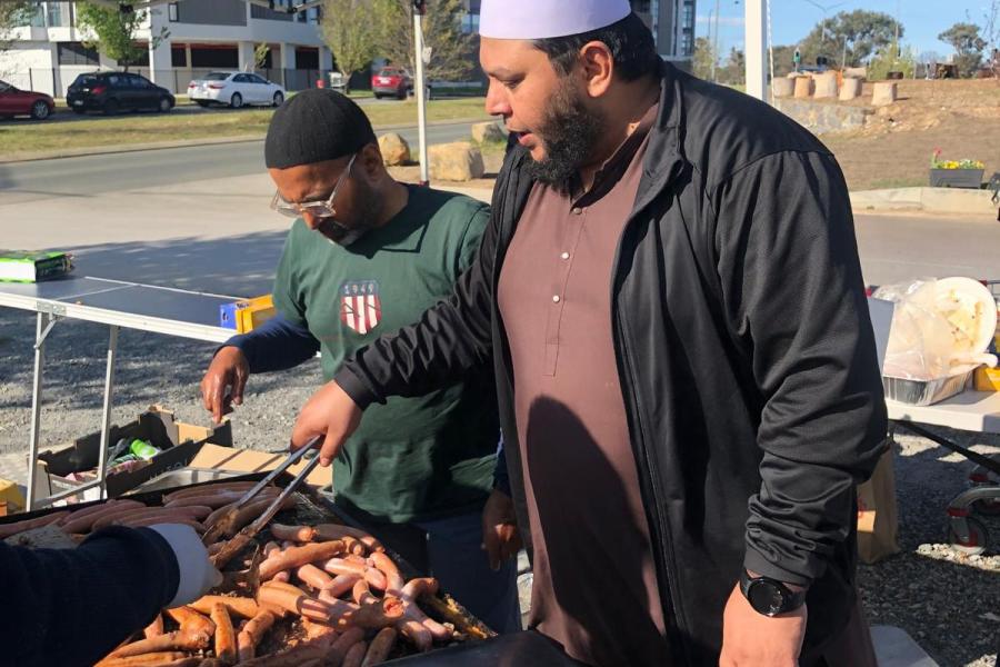 Gungahlin Mosque mini-Floriade BBQ event